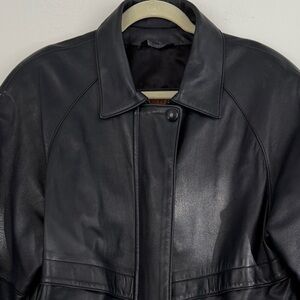 A Pro Peaux Montreal Vintage Men's and Women’s Black Leather Jacket